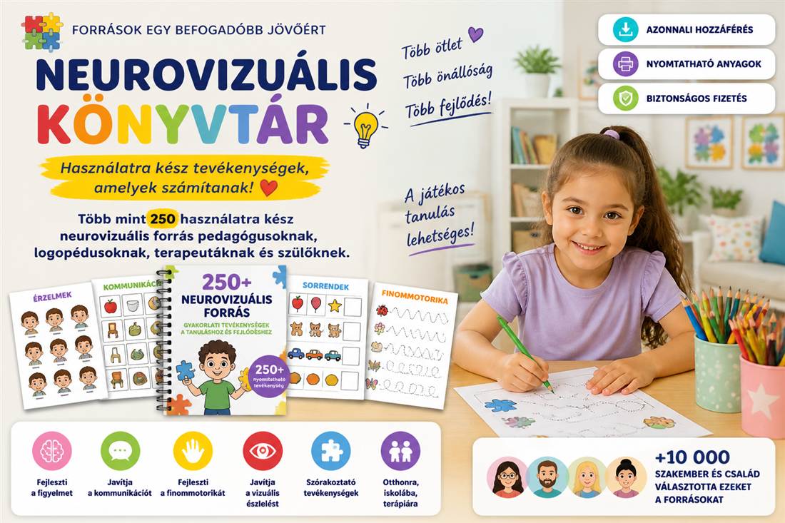 Neurovizuális könyvtár több mint 250 oktatási forrással